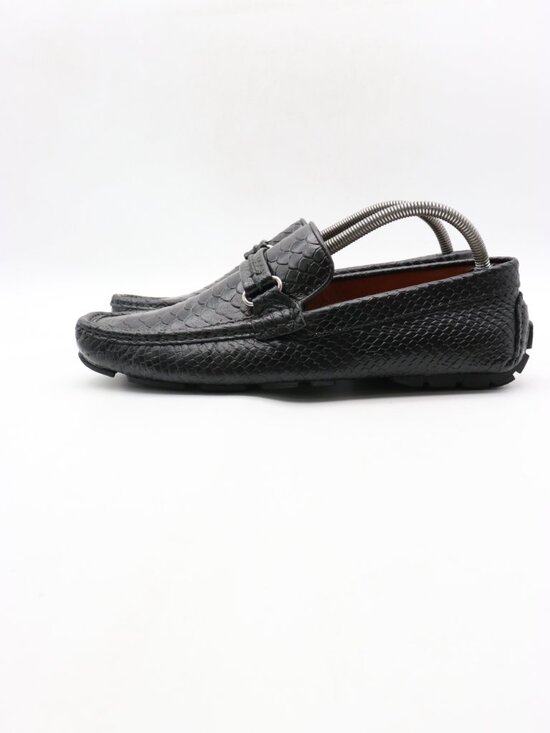 Donald Pliner Donniedrus Loafers Shoes Men\'s Size 9.5 M Black Leather Slip On main image 5